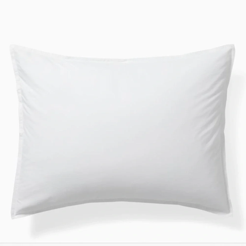 West Elm Organic Washed Cotton Percale King Sham in White